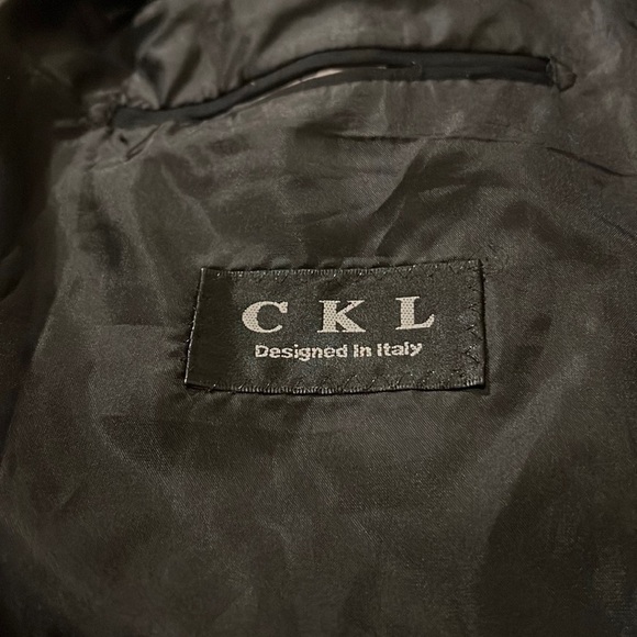 CKL Boys Black Italian Blazer striped  Suit Jacket Size 9 - Picture 4 of 9